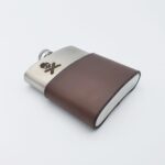 Bogan Hip Flask (brown leather) - Image 2