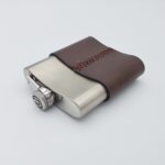 Bogan Hip Flask (brown leather) - Image 3